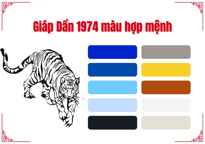Giáp Dần 1974 Hợp Màu Gì