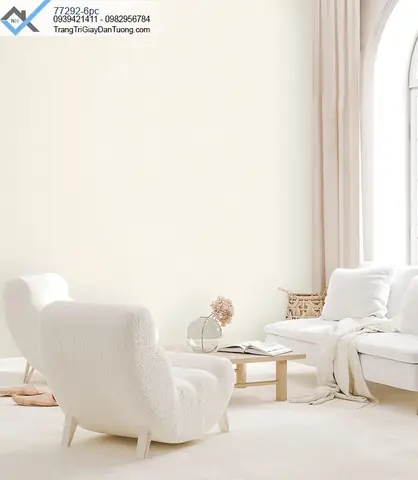 Giấy Dán Tường Màu Vàng Nhạt