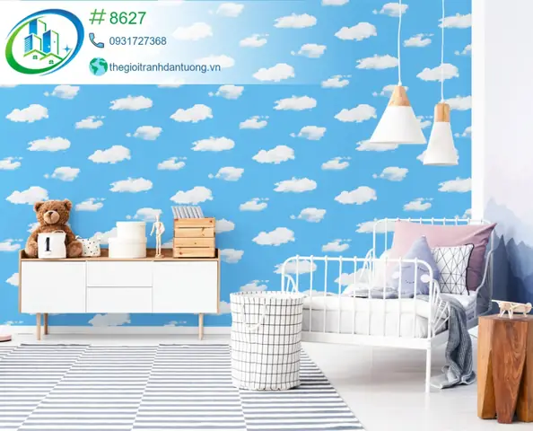 Giấy Dán Tường Mây Trời