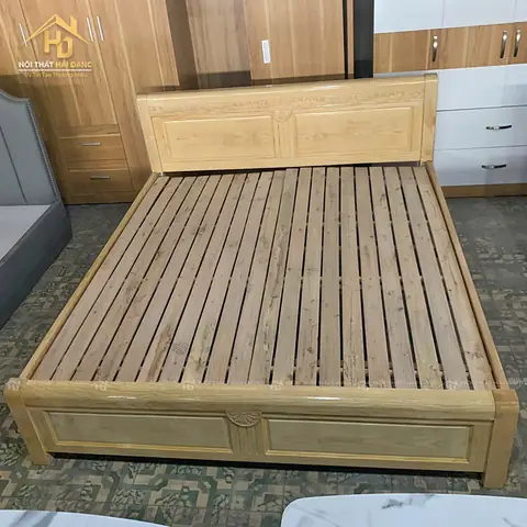 Giường Gỗ Sồi Mỹ 1m8