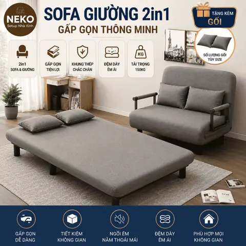 Giường Ngủ Gấp Gọn Thành Sofa 2in1