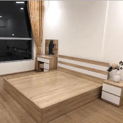 Giường Ngủ Gỗ Melamine Giá Rẻ