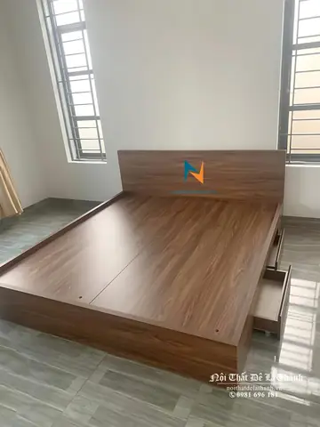 Giường Ngủ Gỗ Melamine Giá Rẻ