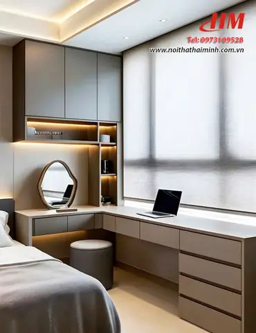 Giường Ngủ Kết Hợp Bàn Trang Điểm