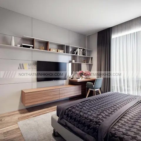 Giường Ngủ Kết Hợp Bàn Trang Điểm