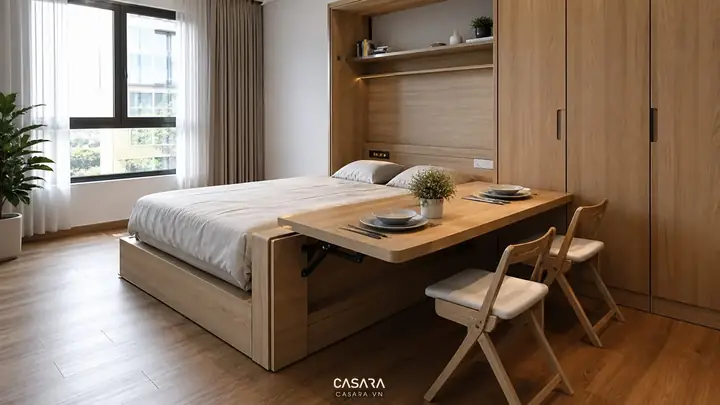 Giường Thông Minh Kết Hợp Bàn Ăn