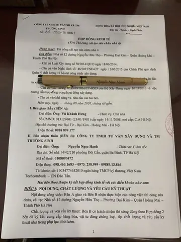 Hợp Đồng Làm Nhà Cấp 4