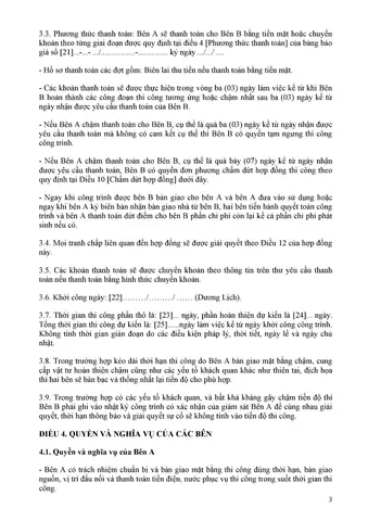 Hợp Đồng Làm Nhà Cấp 4