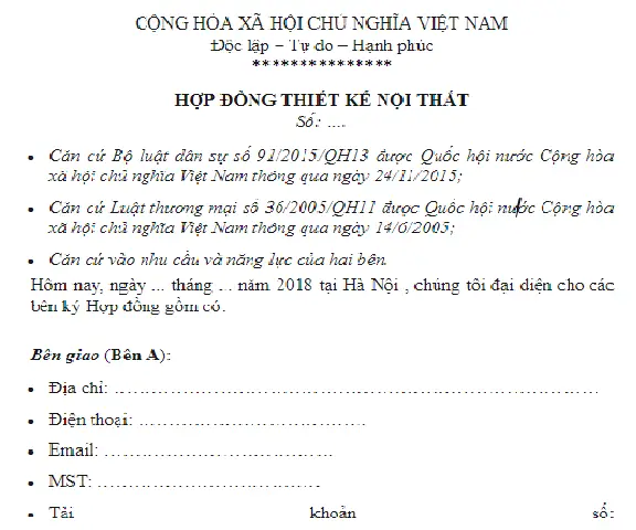 Hợp Đồng Thi Công Đá Ốp Lát