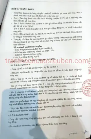 Hợp Đồng Thi Công Trần Thạch Cao