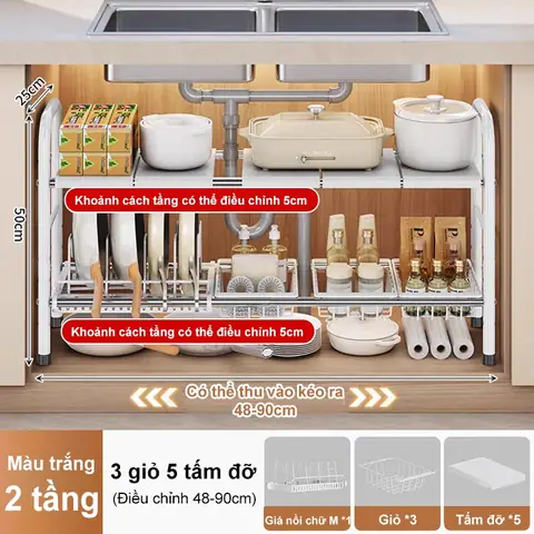 Kệ Để Gầm Bếp Inox
