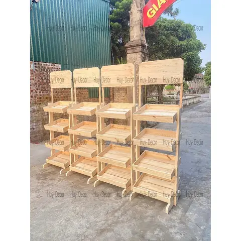 Kệ Gỗ Bày Hoa Quả