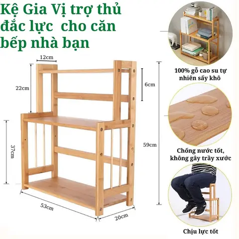 Kệ Gỗ Đựng Gia Vị