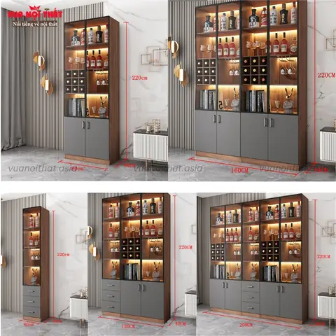 Kệ Rượu Trang Trí Phòng Khách