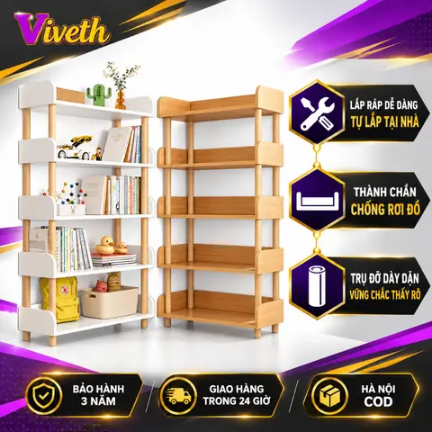 Kệ Sách Gỗ Lắp Ráp