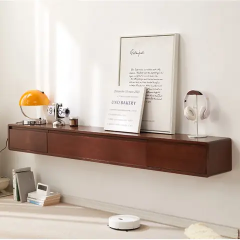Kệ Tivi Gỗ Tự Nhiên Treo Tường