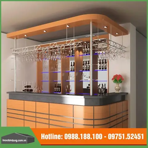 Kệ Treo Inox Quầy Bar