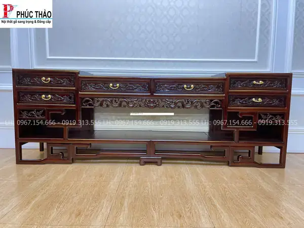 Kích Thước Kệ Tivi Gỗ Gụ