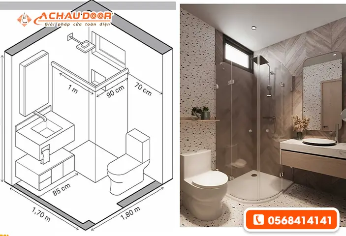 Kích Thước Nhà Vệ Sinh Nhà Ống
