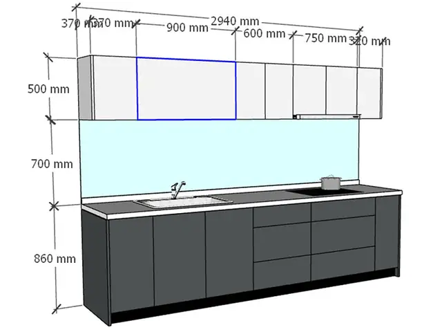 Kích Thước Tủ Bếp Gỗ Tự Nhiên
