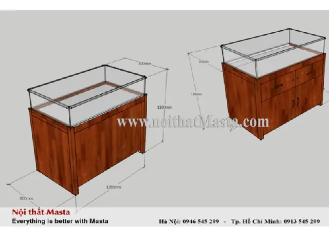 Kích Thước Tủ Trưng Bày