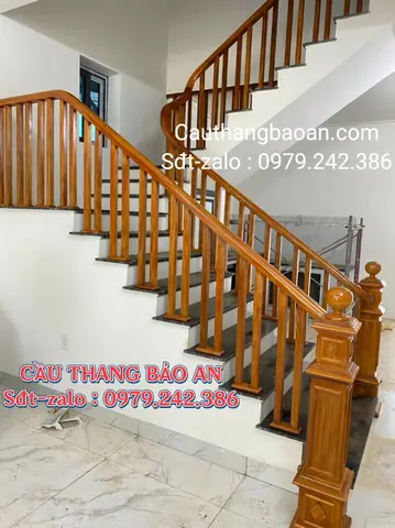 Lan Can Gỗ Cầu Thang Đẹp