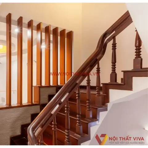 Lan Can Gỗ Cầu Thang Đẹp