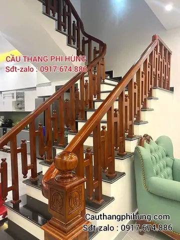 Lan Can Gỗ Cầu Thang Đẹp
