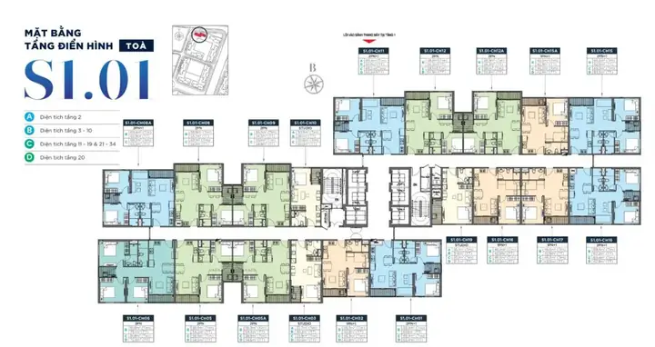 Mặt Bằng Căn Hộ Vinhomes Smart City