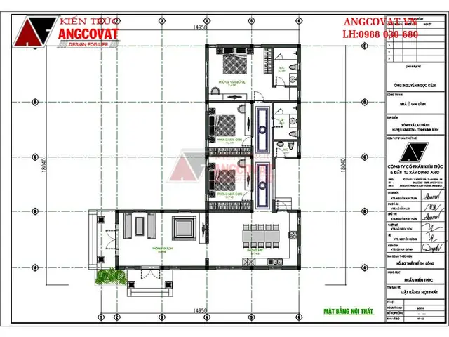 Mặt Bằng Nhà Cấp 4 Chữ L