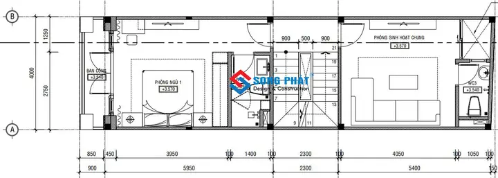 Mặt Bằng Phòng Sinh Hoạt Chung