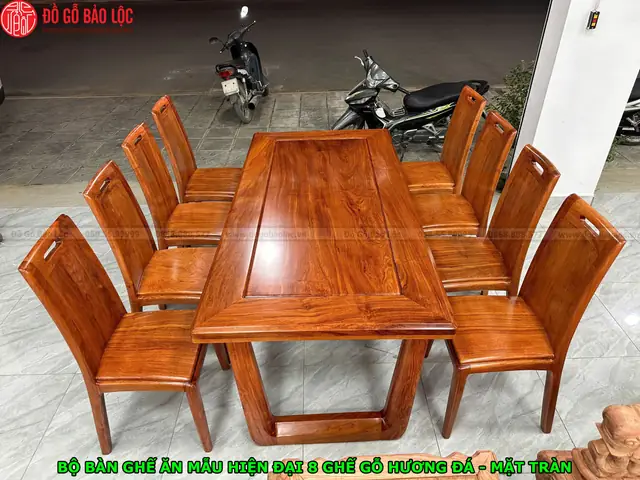 Mẫu Bàn Ghế Ăn Gỗ Hương