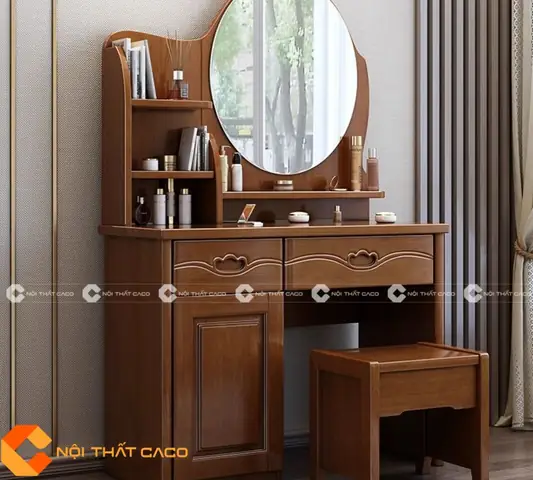 Mẫu Bàn Phấn Gỗ Sồi