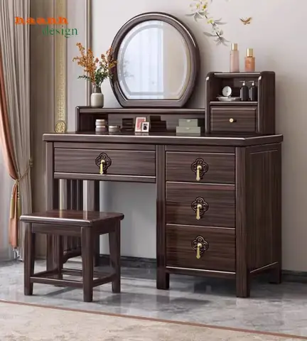 Mẫu Bàn Phấn Gỗ Sồi