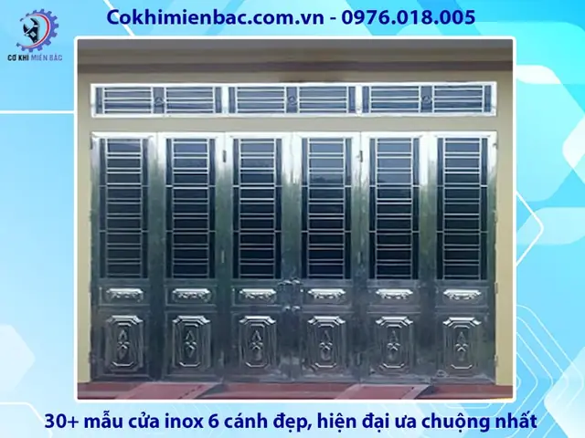 Mẫu Cửa Inox 6 Cánh Đẹp