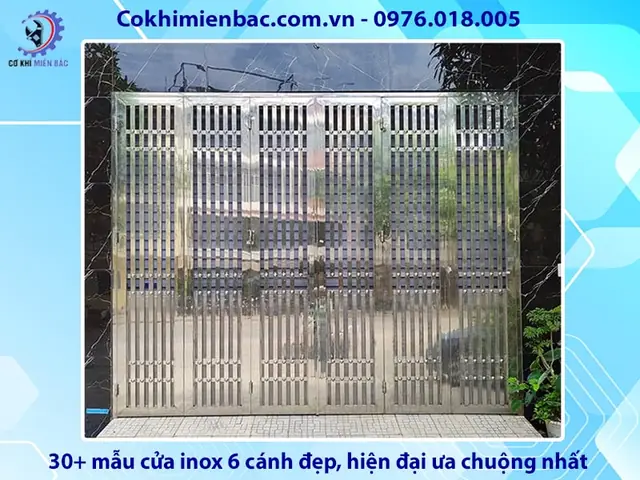 Mẫu Cửa Inox 6 Cánh Đẹp