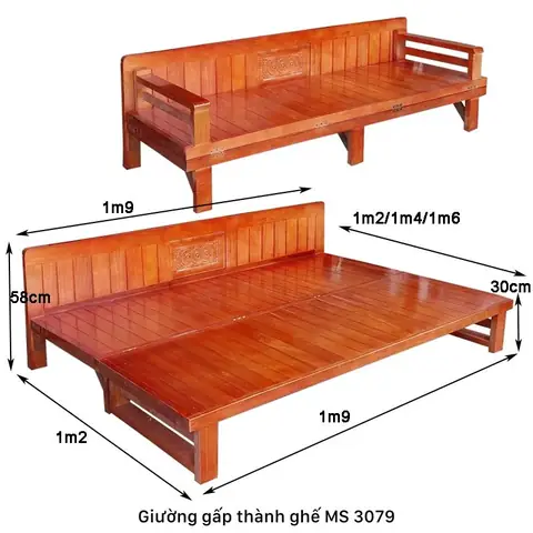 Mẫu Giường Gấp Thành Ghế