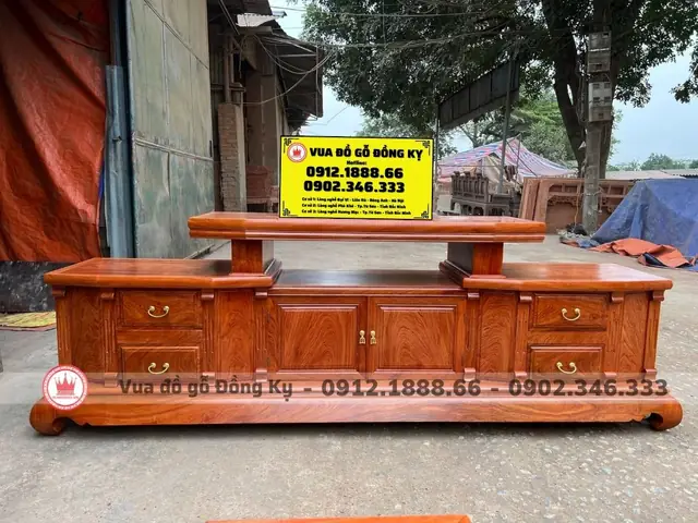 Mẫu Kệ Tivi Gỗ Hương Đá
