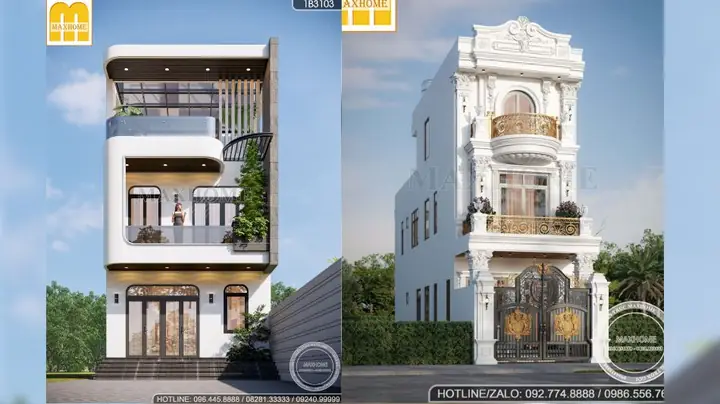 Mẫu Mặt Tiền Nhà Ống 2 Tầng 1 Tum Đẹp