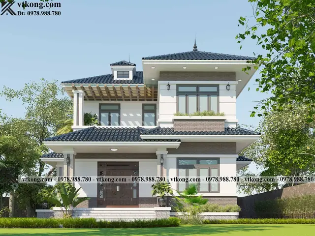 Mẫu Nhà 2 Tầng 9x13m