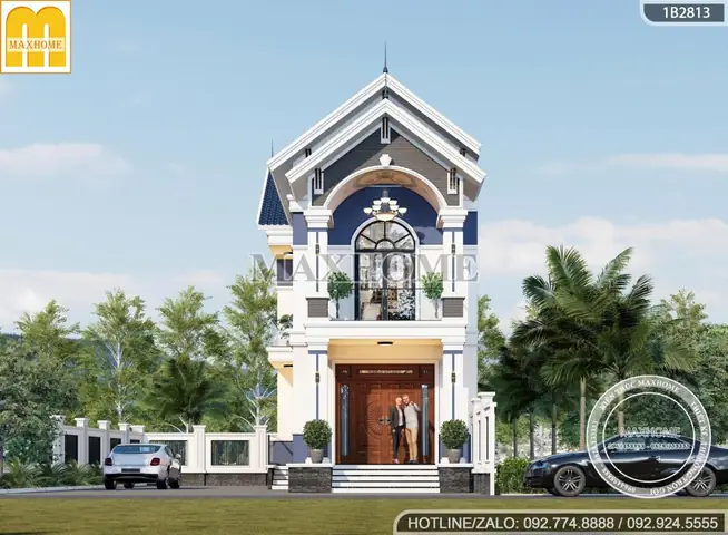 Mẫu Nhà 2 Tầng Mái Thái Mặt Tiền 6m