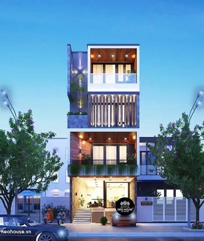 Mẫu Nhà 6m Có Tầng Hầm