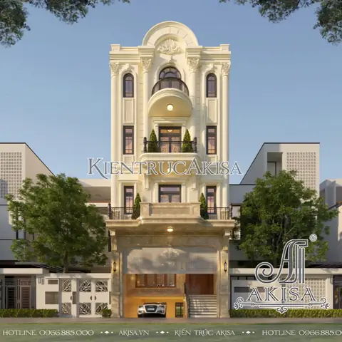 Mẫu Nhà 6m Có Tầng Hầm