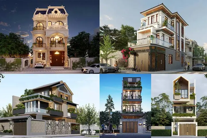 Mẫu Nhà Biệt Thự 3 Tầng 100m2