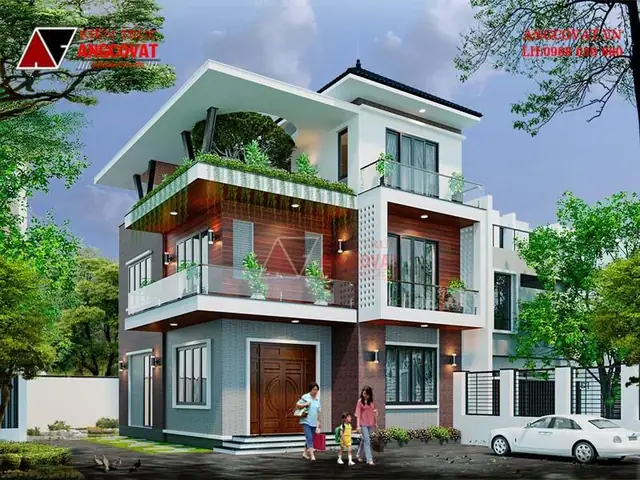 Mẫu Nhà Biệt Thự 3 Tầng 100m2