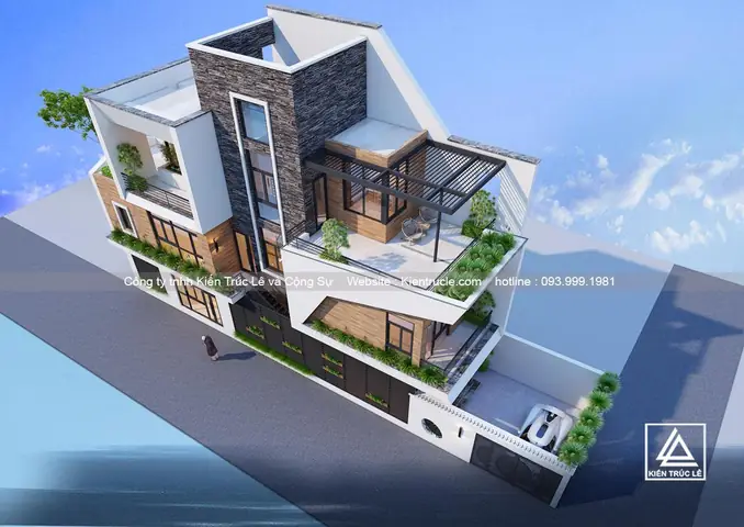 Mẫu Nhà Biệt Thự 3 Tầng 100m2