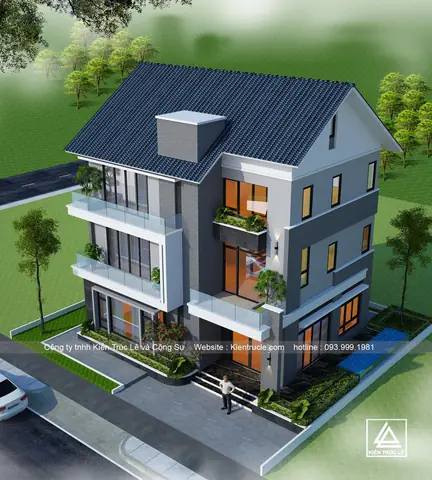 Mẫu Nhà Biệt Thự 3 Tầng 100m2
