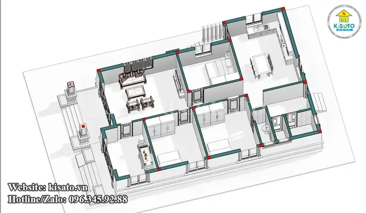 Mẫu Nhà Cấp 4 10x15m