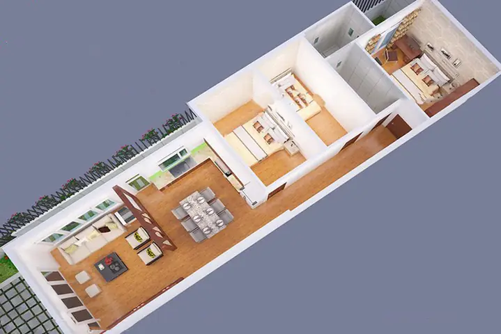 Mẫu Nhà Cấp 4 Cho Đất Hẹp