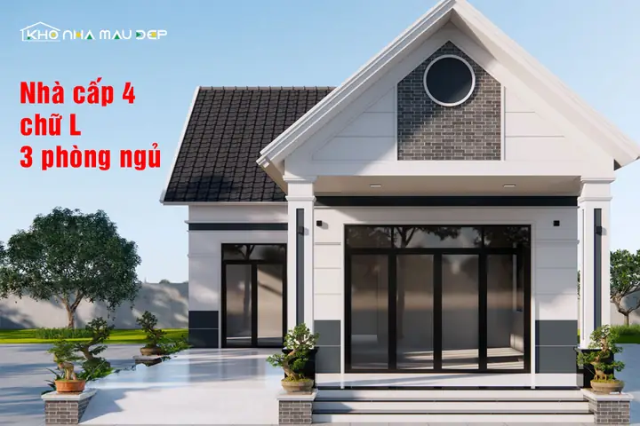 Mẫu Nhà Cấp 4 Chữ L 100m2